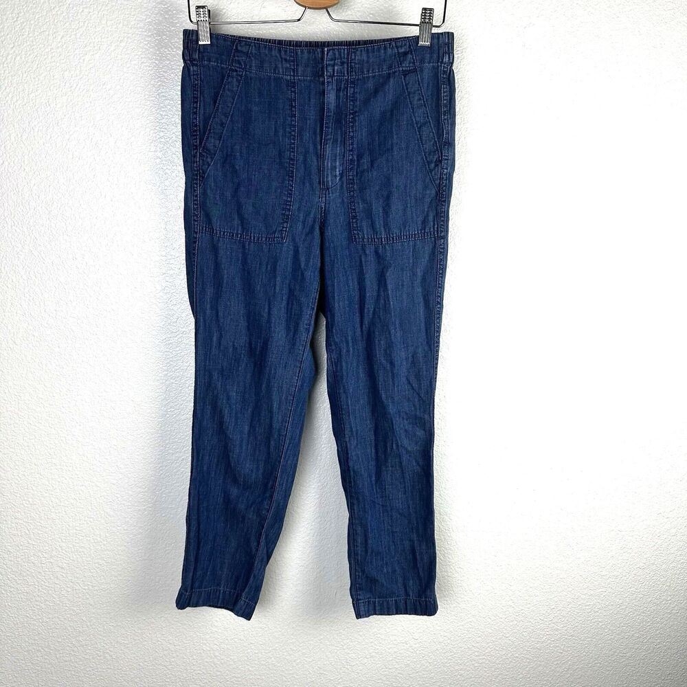 J CREW Women's Zip-up Indigo Seaside High Rise Pants